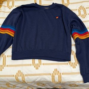 RAINBOW STITCH CREW SWEATSHIRT RELAXED - NAVY 2
